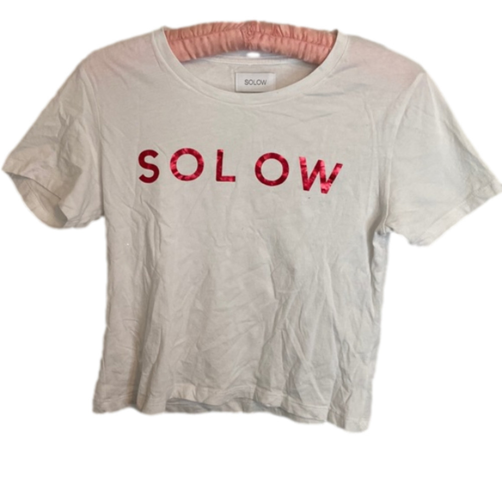 Solow white t shirt size large